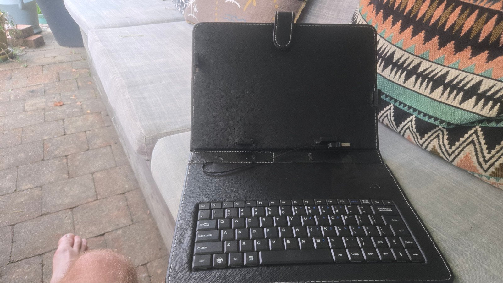 zgan tablet toetsenbord hoes, Ophalen of Verzenden, Zo goed als nieuw, 10 inch, Bescherming voor- en achterkant