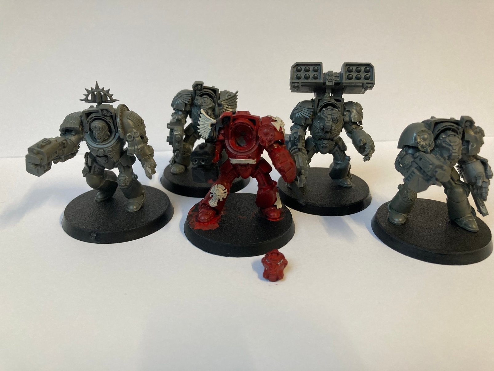 Blood Angels Terminators Squad, Hobby en Vrije tijd, Wargaming, Met verf, Gebruikt, Figuurtje(s), Ophalen of Verzenden