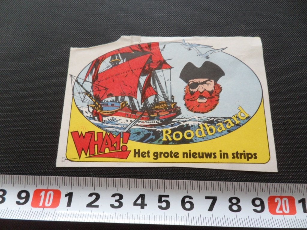 sticker strip roodbaard - WHAM het grote nieuws in strips *, Ophalen, Zo goed als nieuw