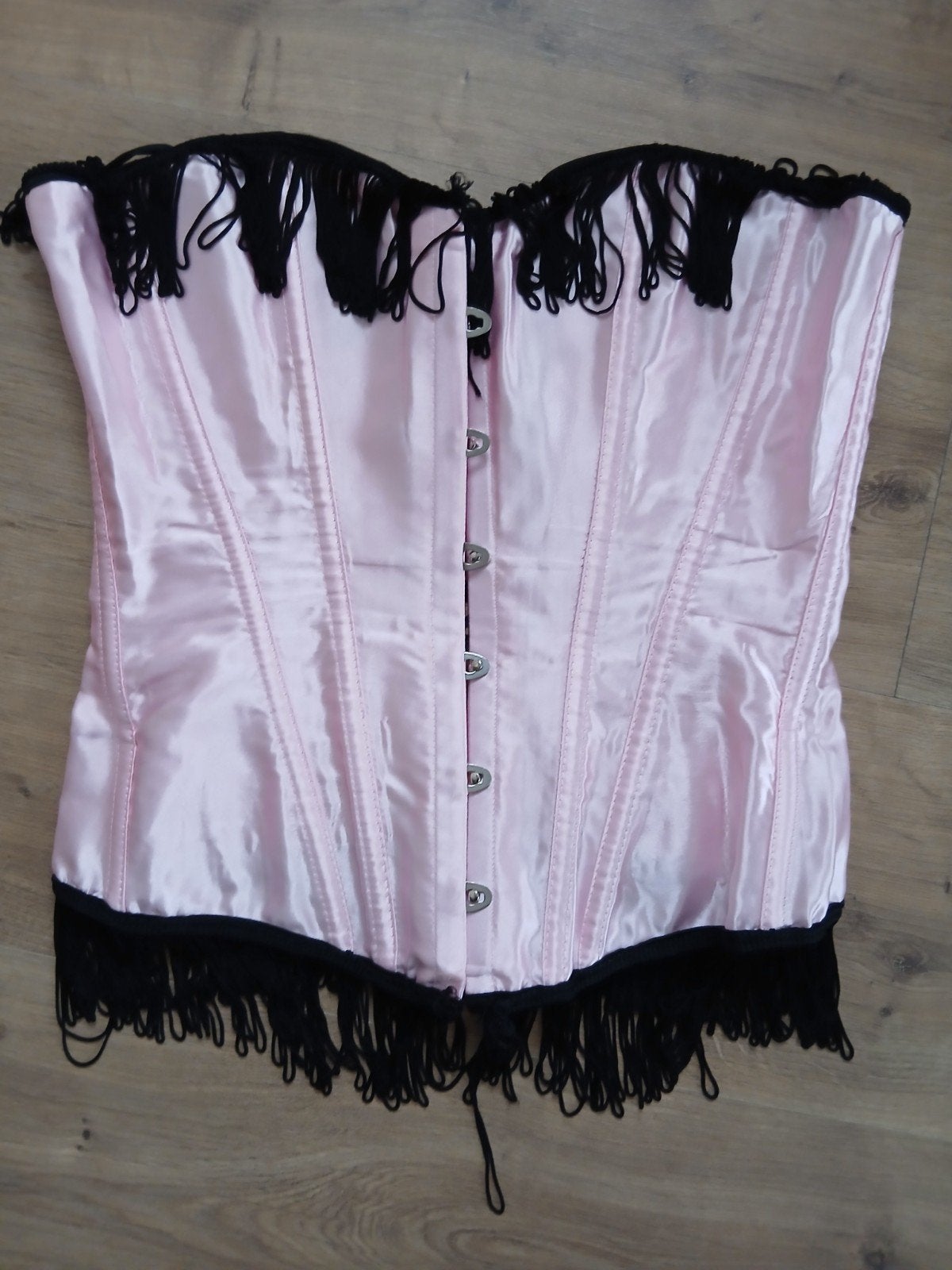 Corset bustier carnaval verkleed s roze, Ophalen of Verzenden, Zo goed als nieuw, Carnaval
