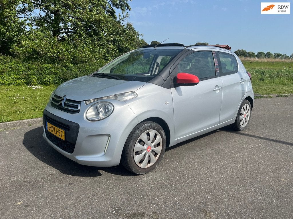 Citroen C1 1.0 e-VTi Airscape Feel BJ 2014 AIRCO OPEN DAK me, Auto's, Voorwielaandrijving, Euro 5, Stof, Gebruikt