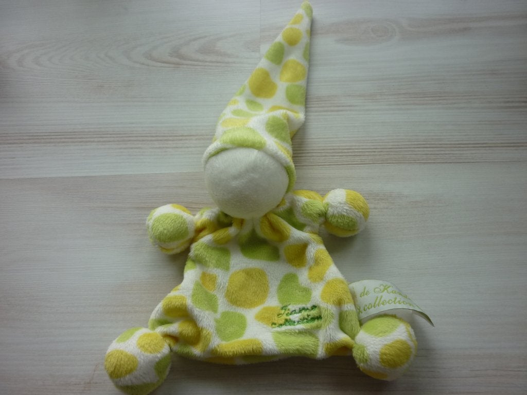 Groen geel gevlekt tut popje spookje van Tiamo de kandeel, Overige typen, Ophalen of Verzenden, Zo goed als nieuw, Wasbaar