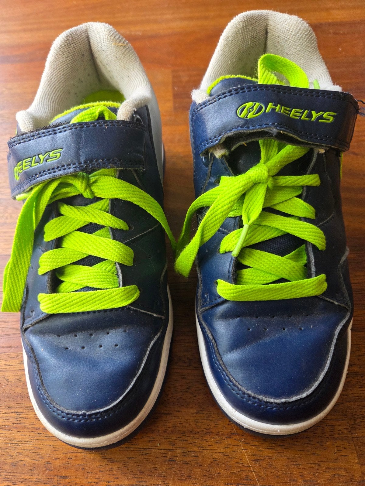 Heelys rolschoenen (mt 36,5) - Blauw met neon groene veters, Ophalen, Gebruikt, Kinderen