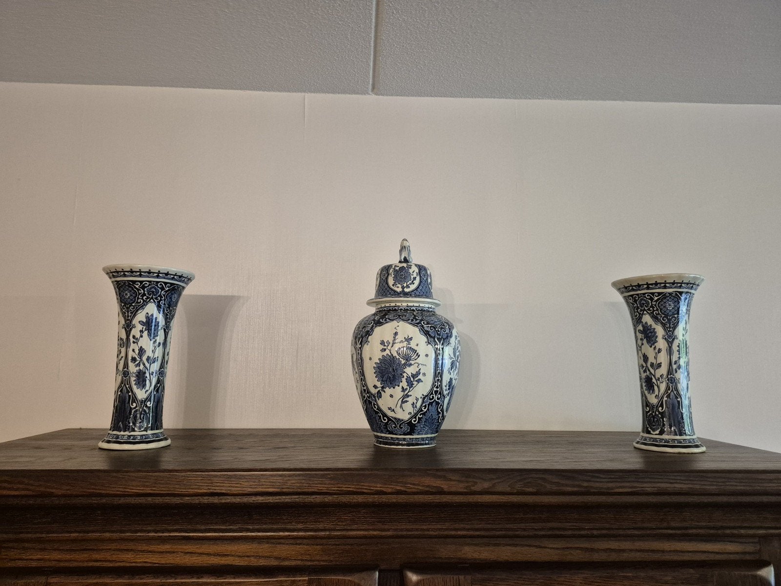 Delfts Blauw Kaststel Royal Sphinx Boch - Zeer goede Staat, Antiek en Kunst, Antiek | Vazen, Ophalen
