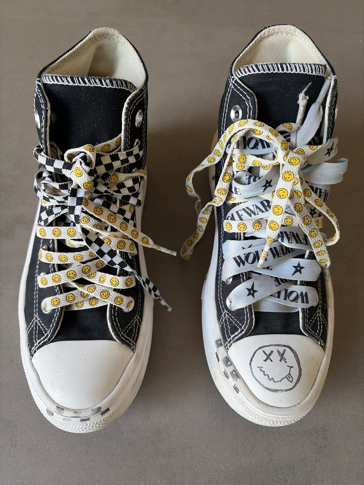 Converse All Star Platform Sneakers Zwart Maat 38, Kleding | Dames, Ophalen of Verzenden, Gedragen, Zwart, Sneakers of Gympen