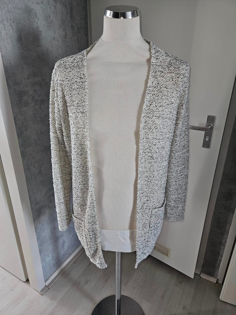Stijlvol grijs/wit vest met zakken maat XL, Kleding | Dames, Truien en Vesten, Ophalen of Verzenden, Zo goed als nieuw, Maat 46/48 (XL) of groter