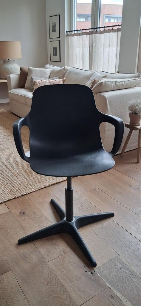 IKEA ODGER draaistoel bureaustoel zwart, Ophalen, Gebruikt, Zwart