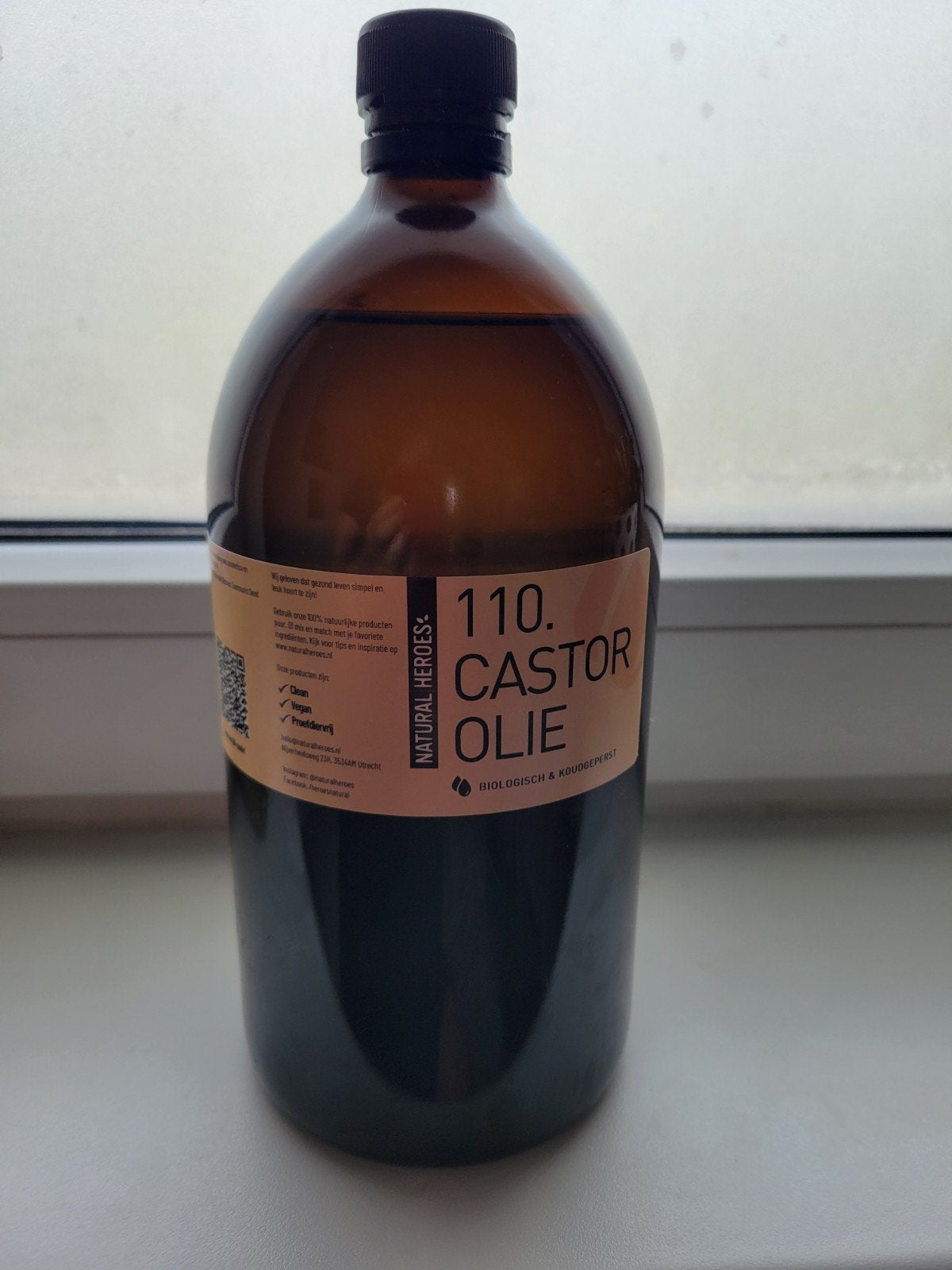 Nieuwe Natural Heroes Castor Olie 1l - Biologisch & Koudg, Verzenden, Nieuw
