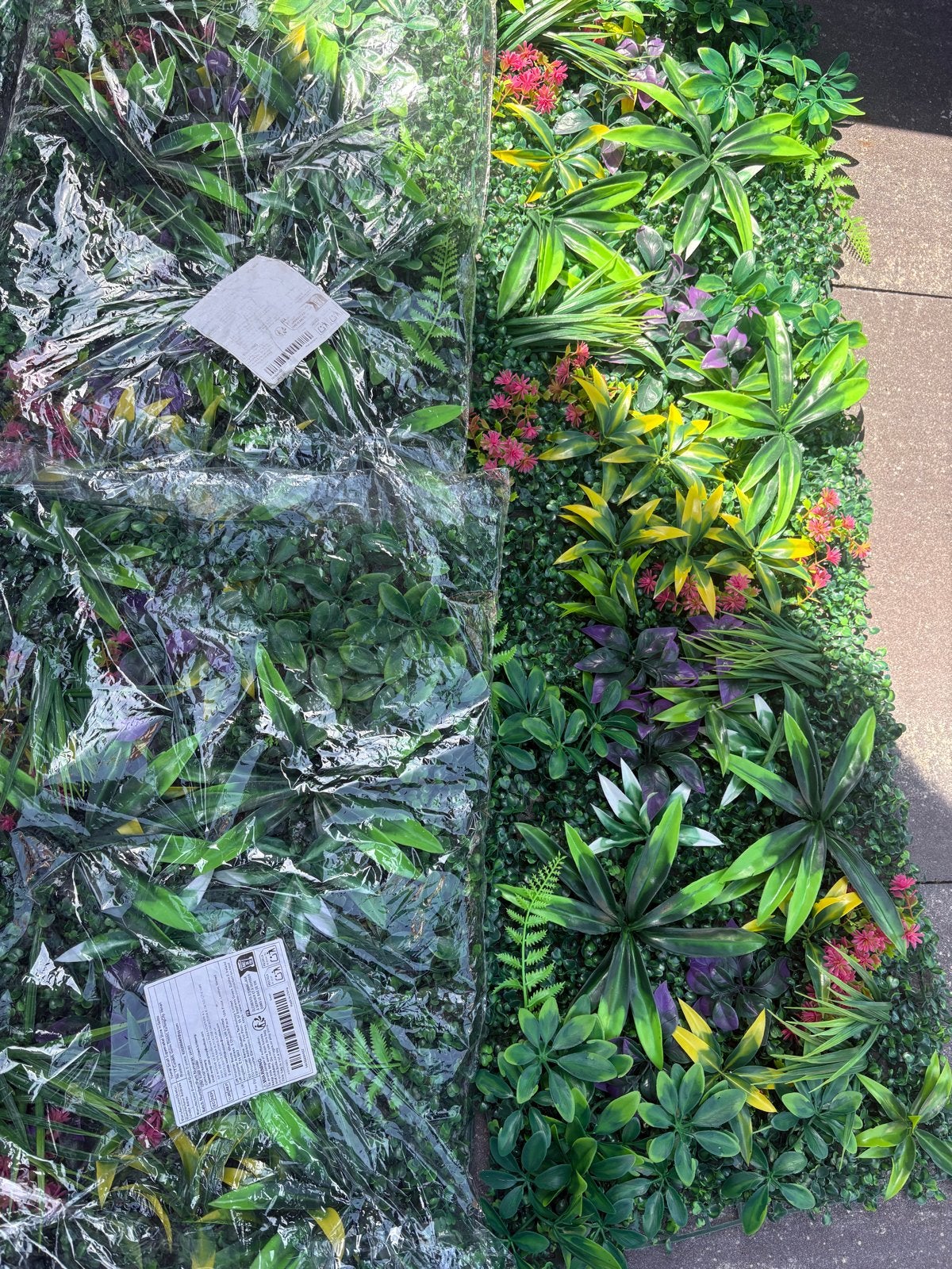 Kunsthaag Groen/Meerkleurig 6 stuks  - 60x40 cm - Nieuw, Binnen, Kunstplant, Nieuw, Ophalen of Verzenden