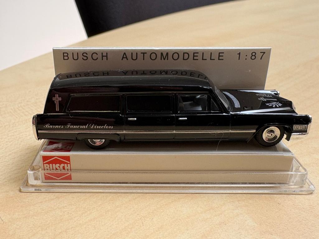 Busch 42905 Cadillac hearse 1:87, Ophalen, Nieuw, Auto