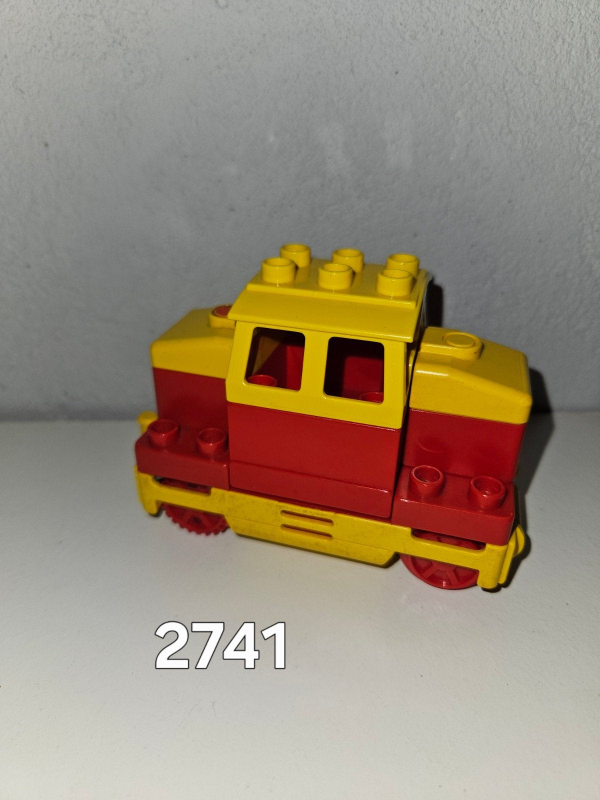 Duplo 2741 elektrische trein rood geel vintage, Kinderen en Baby's, Lego, Gebruikt, Denemarken, Ophalen of Verzenden