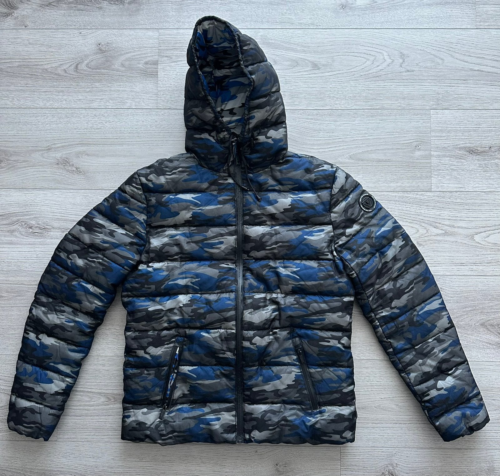 Three Zero winterjas – maat S – camouflage blauw/grijs, Ophalen of Verzenden, Zo goed als nieuw, Maat 46 (S) of kleiner, Jack