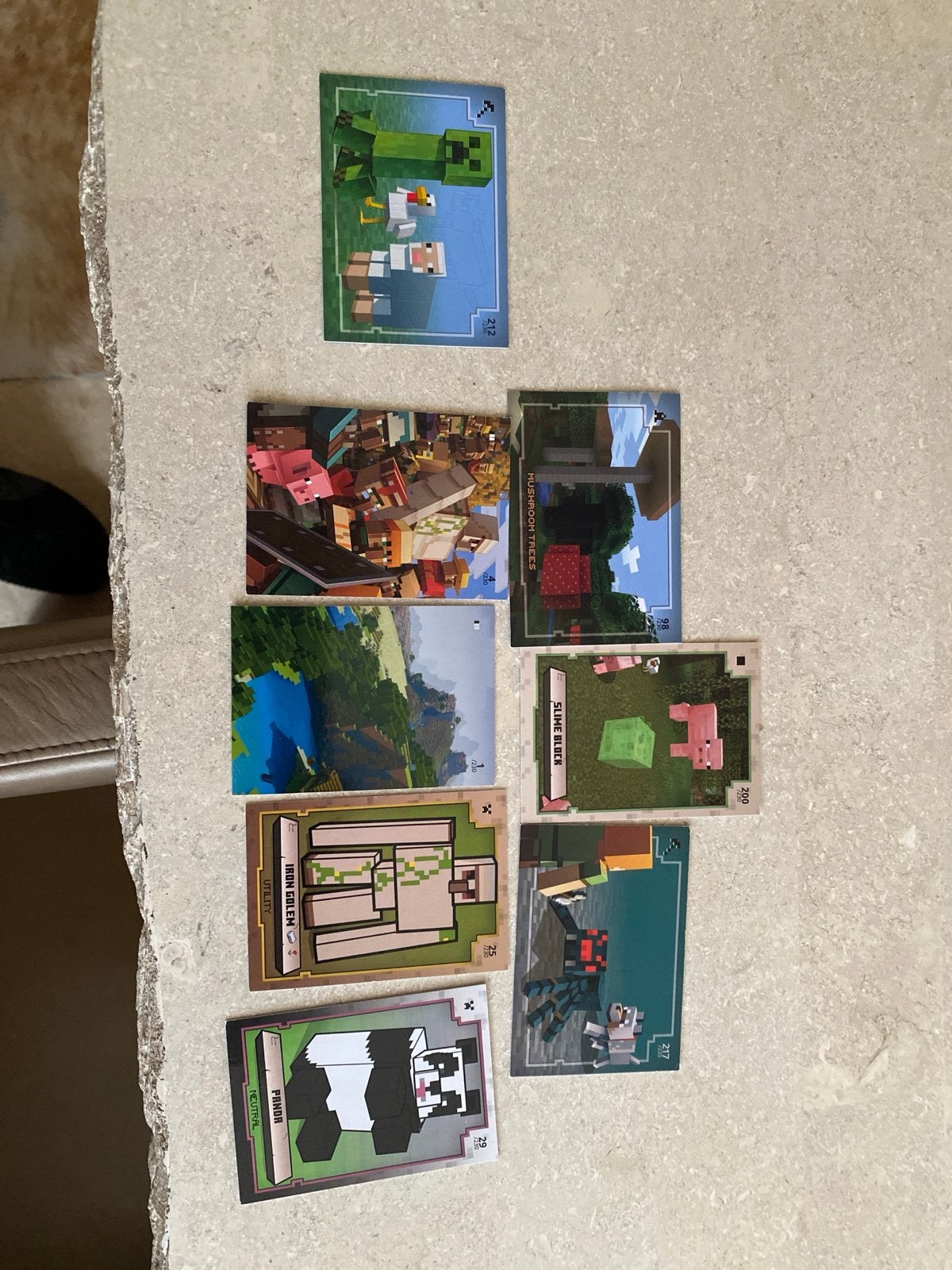Minecraft verzamelkaarten - Diverse karakters en scènes, Ophalen of Verzenden, Gebruikt, Meerdere kaarten