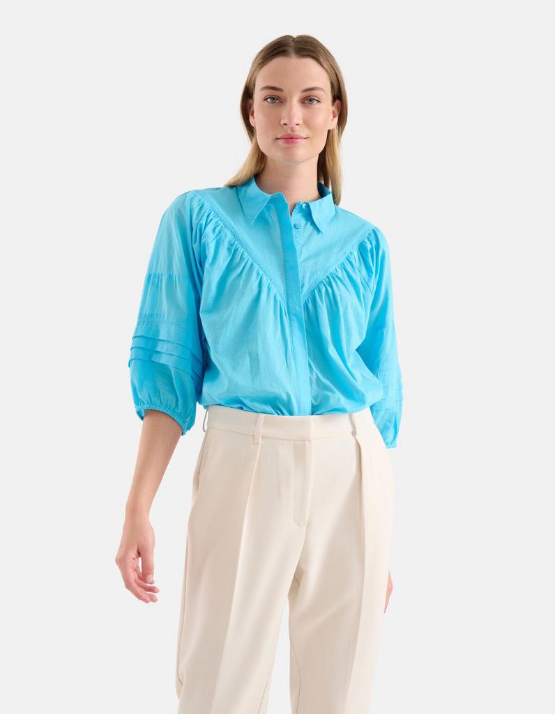 Shoeby blouse katoen blauw turquoise met ballon mouw, Kleding | Dames, Blouses en Tunieken, Ophalen of Verzenden, Zo goed als nieuw
