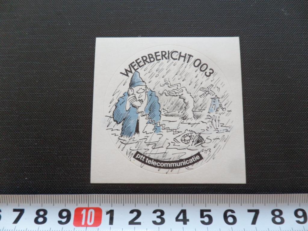 sticker strip PTT Telecom 003 Weerbericht*, Ophalen, Zo goed als nieuw