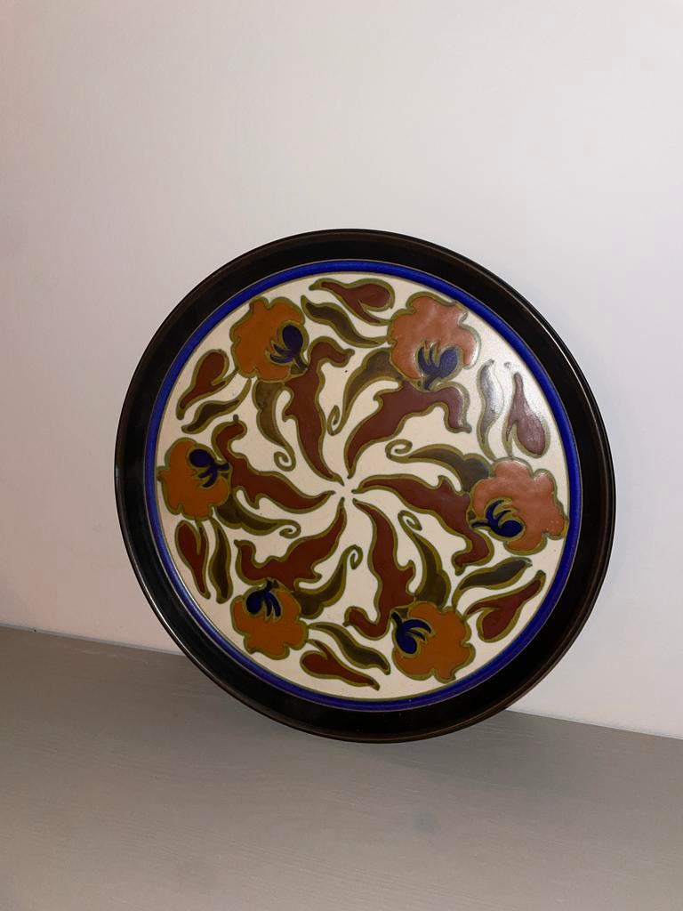 Vintage Antiek bord Gouda Plateel Holland 189, Ophalen of Verzenden