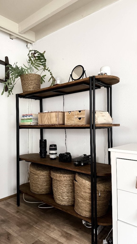 Dbodhi boeken kast, Ophalen, 100 tot 150 cm, 100 tot 150 cm, Teakhout