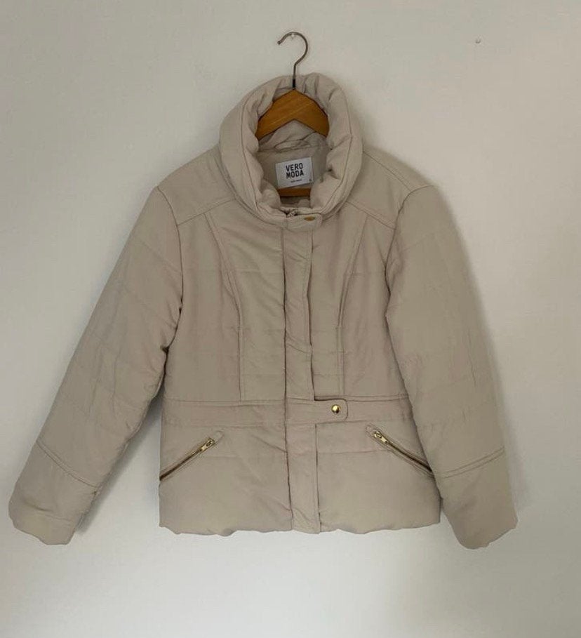 Vero moda winterjas dames. XL, Verzenden, Vero Moda, Beige, Maat 46/48 (XL) of groter