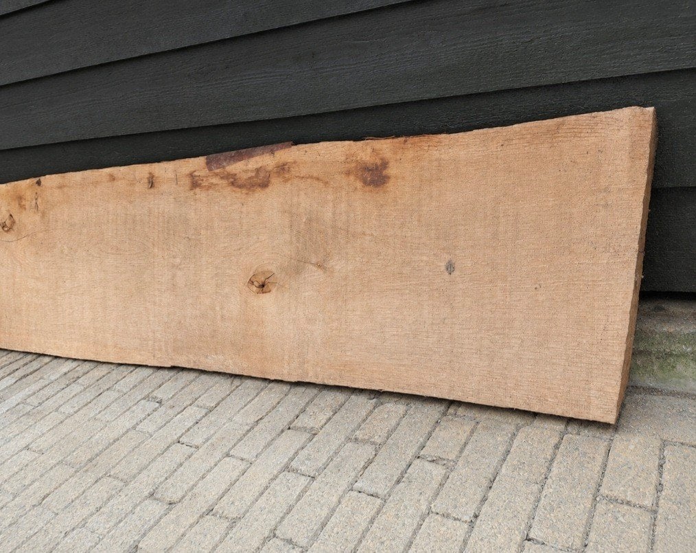 Gedroogde eiken XXL plank/blad - 405x55x10 cm, Doe-het-zelf en Verbouw, Hout en Planken, Ophalen, Eiken, Nieuw, Plank