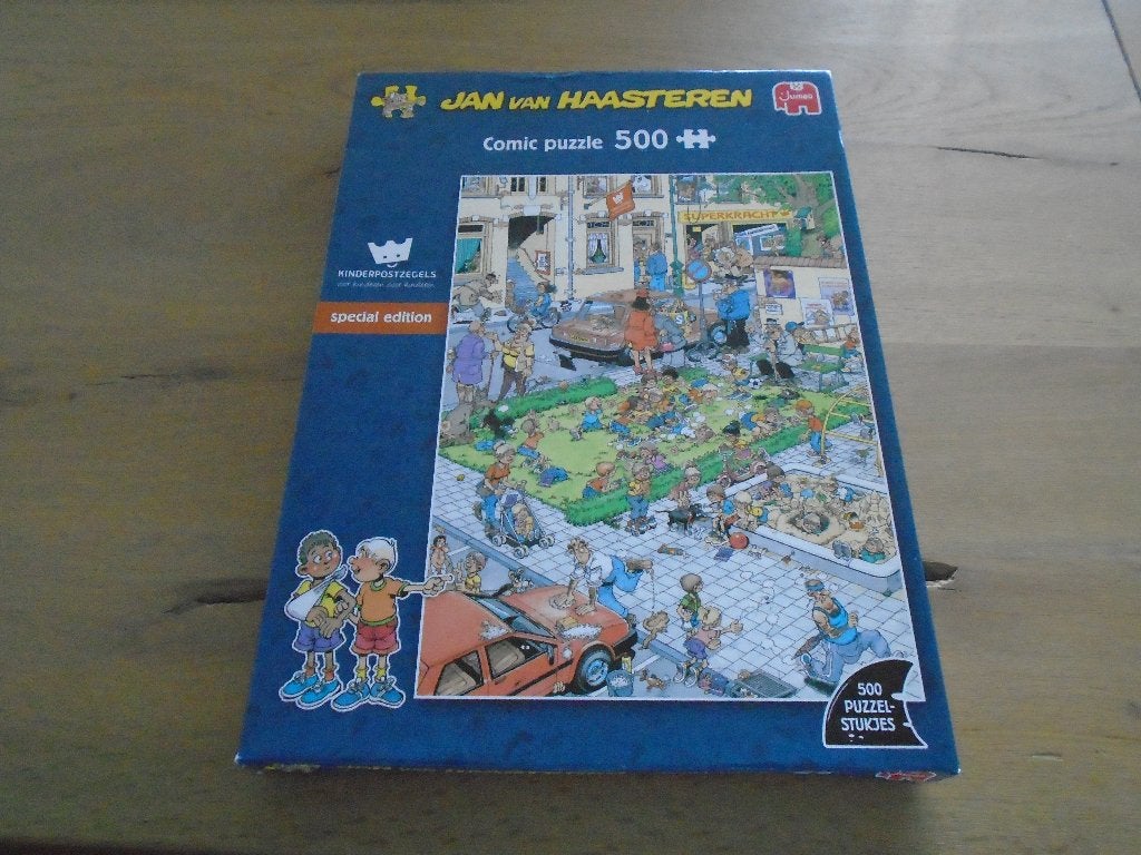 Jan van Haasteren: Kinderpostzegels, Ophalen, 500 t/m 1500 stukjes, Zo goed als nieuw, Legpuzzel