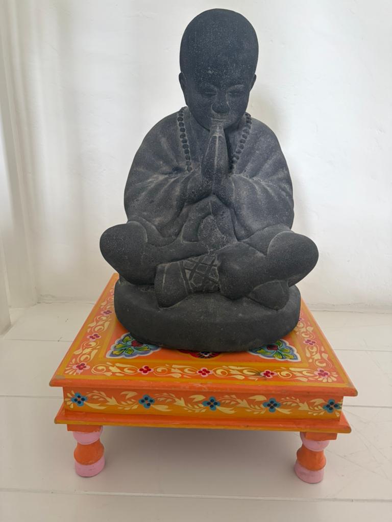 Groot Boeddha monnik beeld  | yoga & spa sfeer, Ophalen, Zo goed als nieuw, Religie