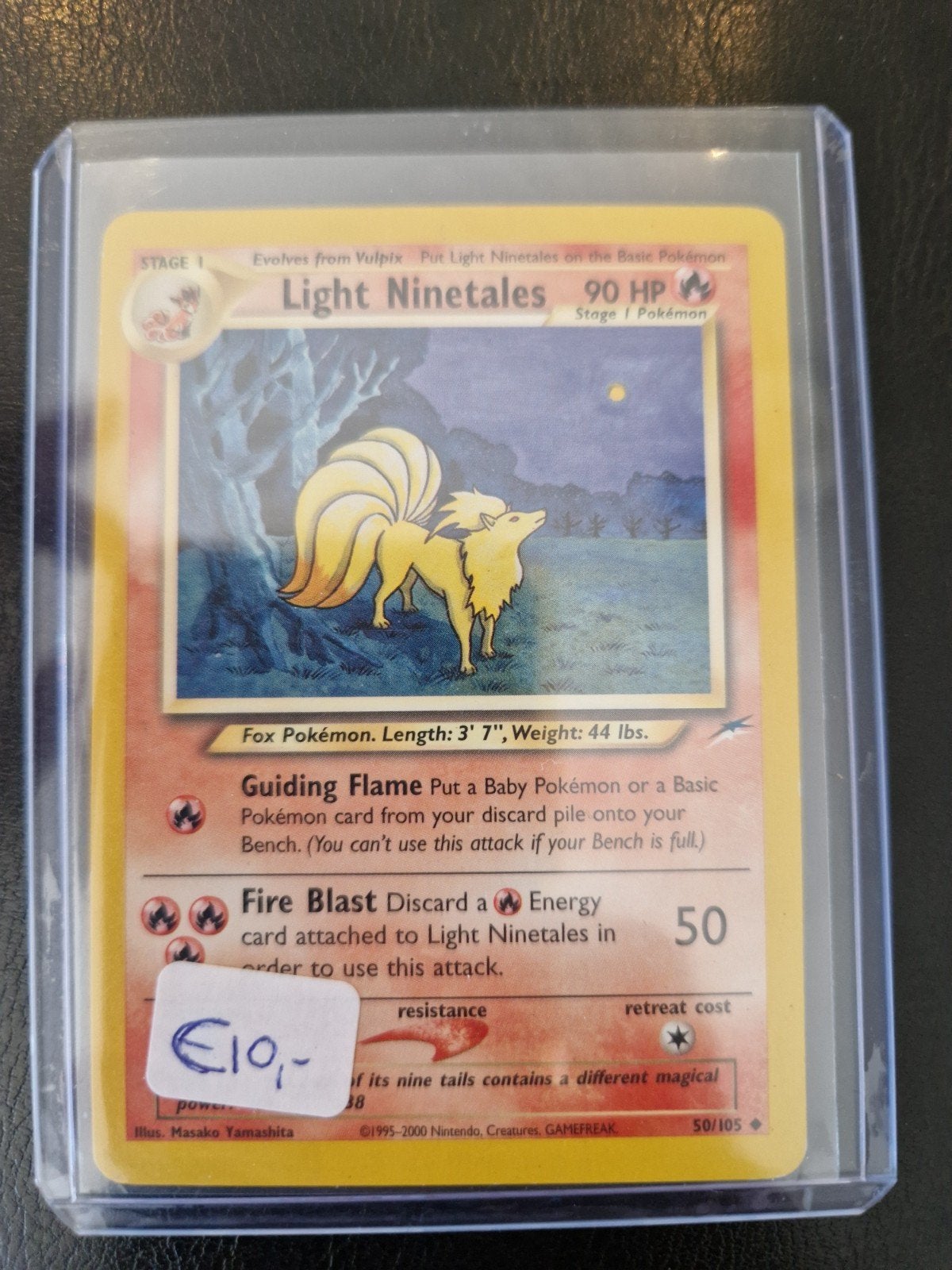 Light Ninetales Pokémon kaart - 50/105, Ophalen of Verzenden, Gebruikt, Losse kaart