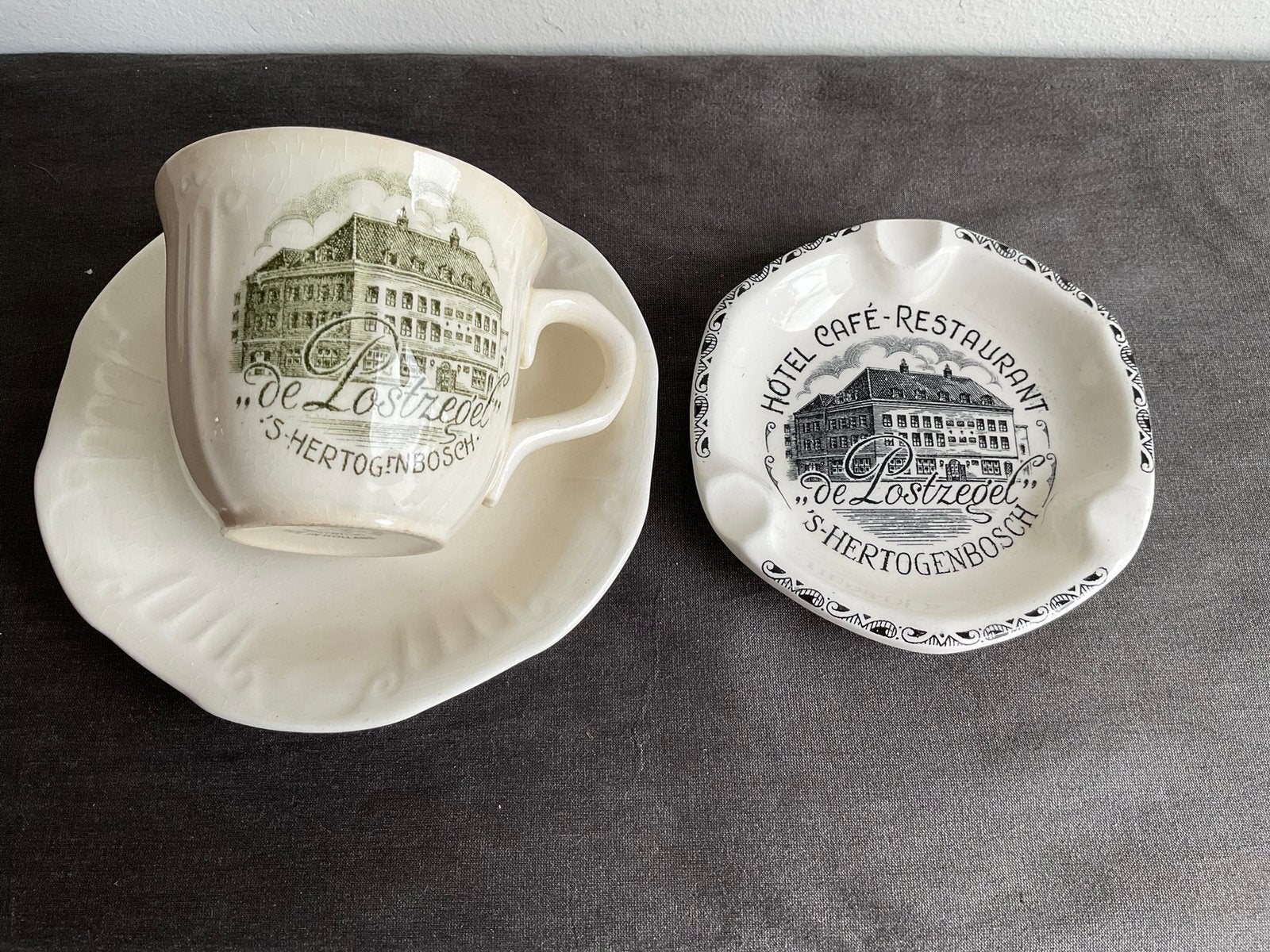 Societe Ceramique Maastricht servies horeca: de Postzegel, Antiek en Kunst, Ophalen of Verzenden