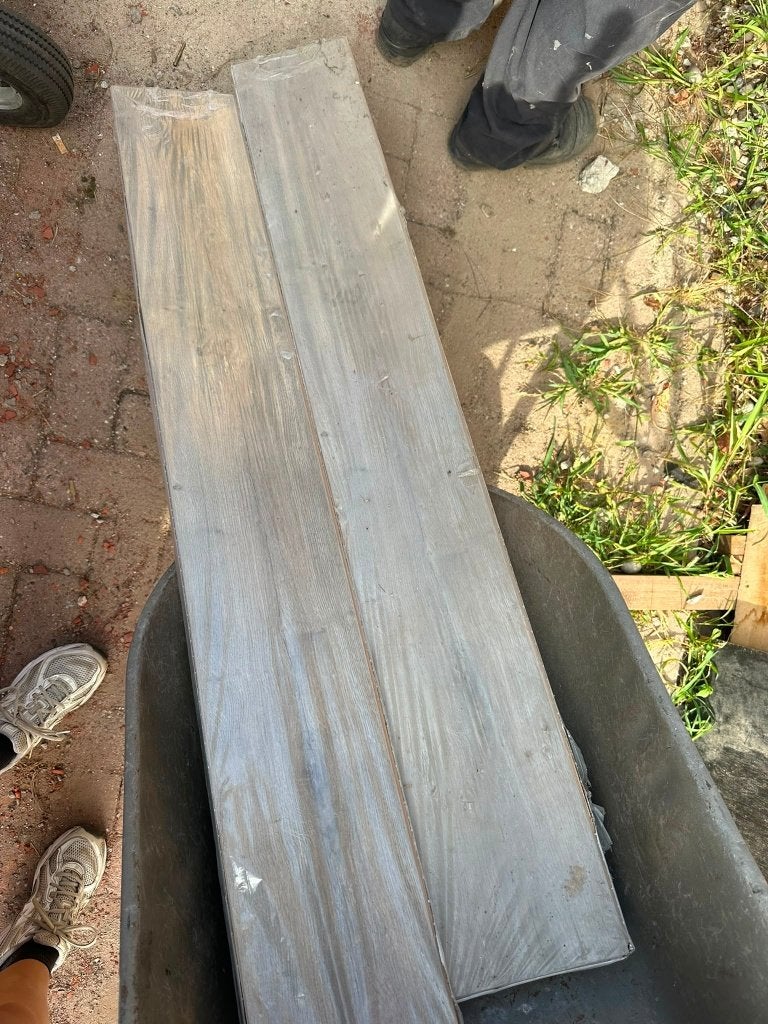 Laminaat swiss krono scala grijs eiken, Ophalen, Zo goed als nieuw, Grijs, Hout