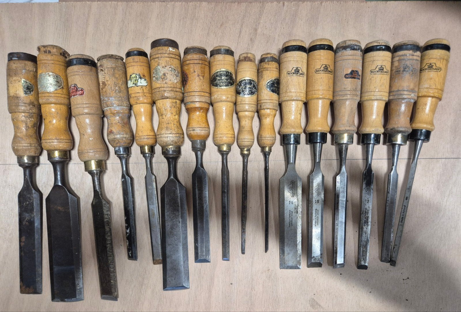 set Nooitgedagt beitels, Doe-het-zelf en Verbouw, Ophalen of Verzenden, Gebruikt, Beitel
