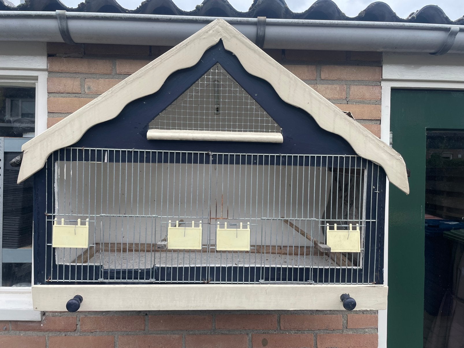 Zang kooi voor buiten, Dieren en Toebehoren, Ophalen of Verzenden, Gebruikt, Hout, Vogelkooi