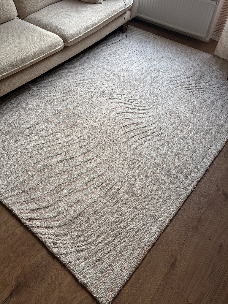 Vloerkleed, Huis en Inrichting, Ophalen, Beige, Gebruikt, 150 tot 200 cm