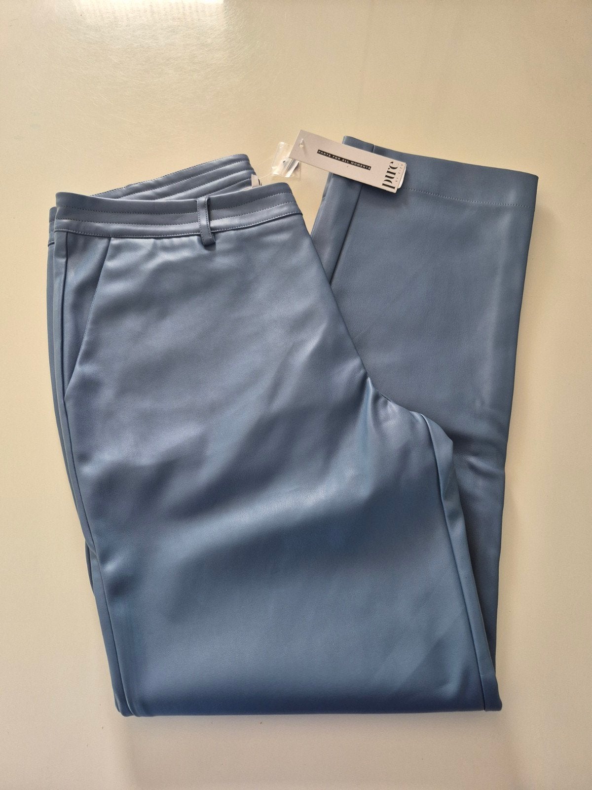 Zizo Vegan Leren Broek Maat 44 Jeans Blue - Nieuw, Kleding | Dames, Zizo, Blauw, Maat 42/44 (L), Nieuw
