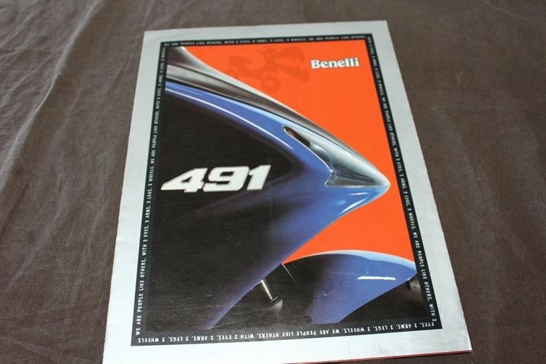 Benelli 491 1998 scooter verkoop folder, Ophalen of Verzenden, Gebruikt