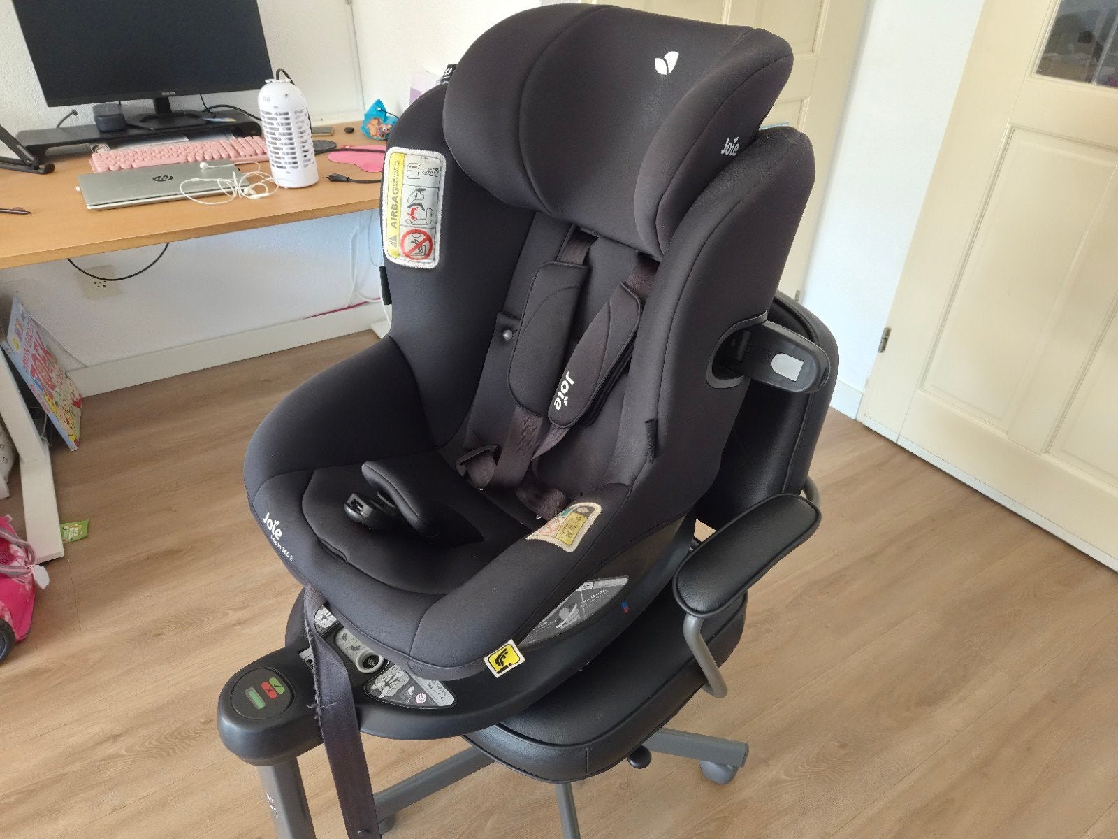 Joie i-Spin 360 E autostoel - Draaibaar en comfortabel, Kinderen en Baby's, Verstelbare rugleuning, Gebruikt, Isofix, Ophalen