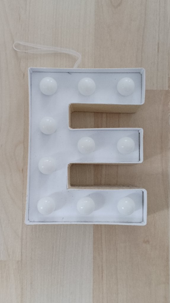 Letter lamp E, Ophalen of Verzenden, Gebruikt