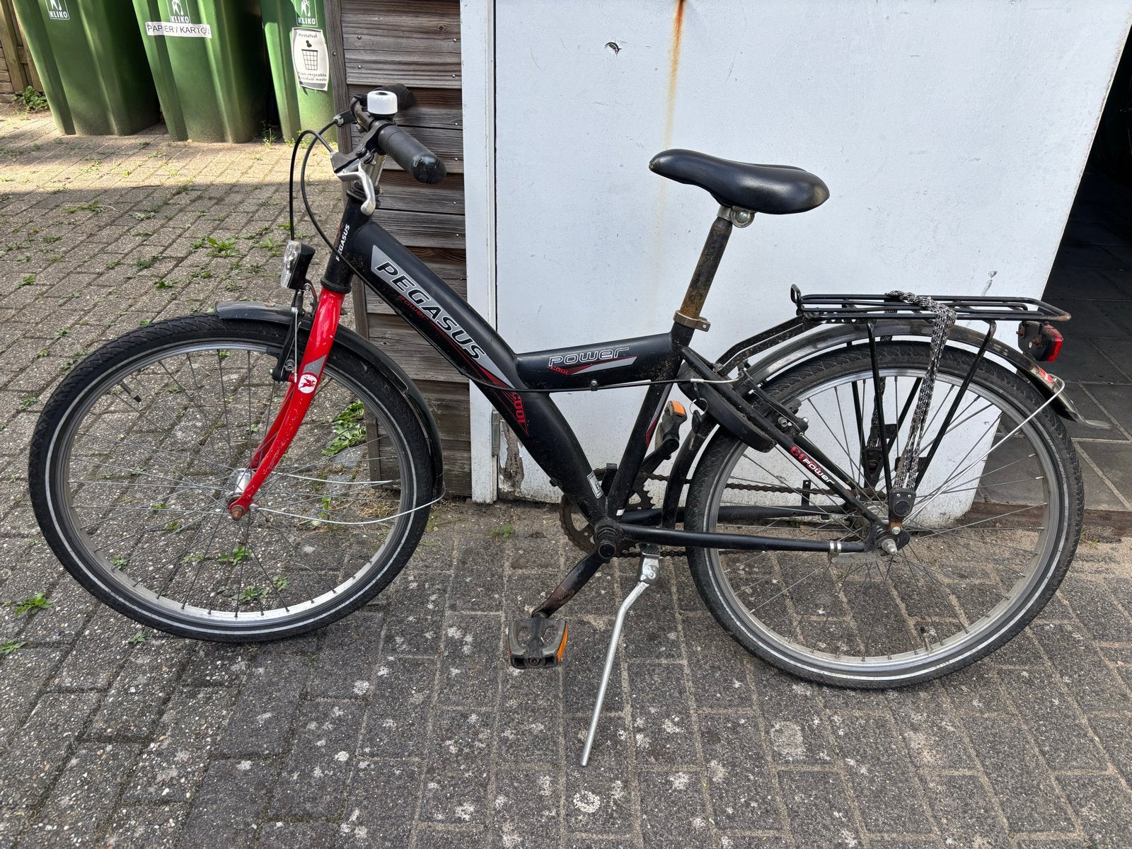 Pegasus fiets - Zwart met rode accenten, Ophalen of Verzenden, Gebruikt, Minder dan 16 inch