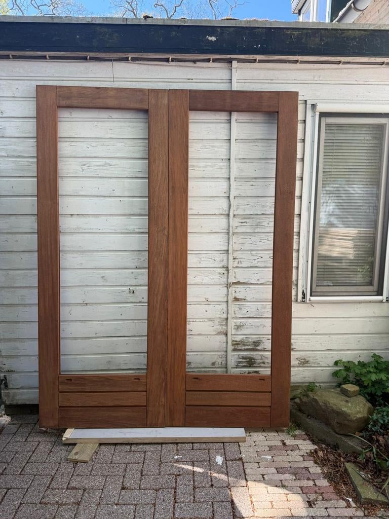 Nieuwe Merbau Deuren - Perfect voor Buiten, Doe-het-zelf en Verbouw, Deuren en Horren, 100 tot 120 cm, 215 cm of meer, Nieuw, Ophalen of Verzenden