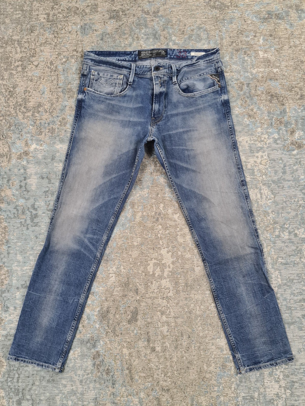 Replay ANBASS W33 L30 Slim STRETCH Bronno3330 Blauw, Wolvenstraat 19, 1016EN, Amsterdam, Zo goed als nieuw, REPLAY, W33 - W34 (confectie 48/50)