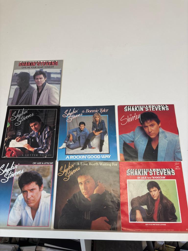 Shakin' Stevens Singles Collectie - Diverse Hits, Fotohoes, Ophalen of Verzenden, Gebruikt, Pop