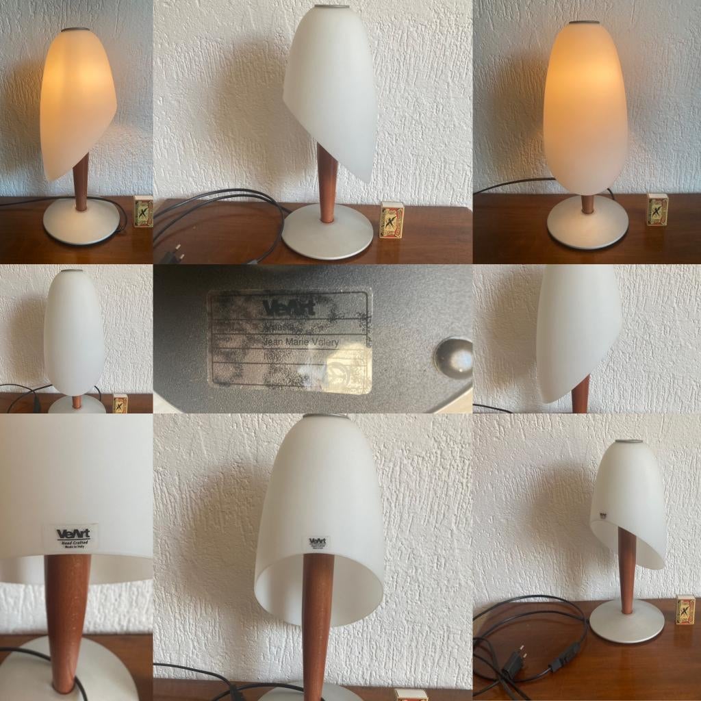 Arpasia Jean-Marie Valery Italiaans design Veart tafellampje, Ophalen of Verzenden, Zo goed als nieuw, Glas