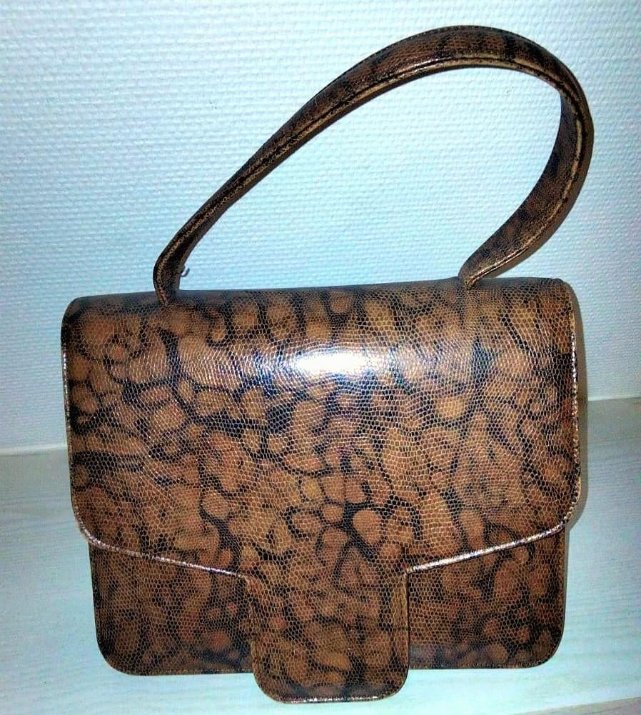 Vintage damestas van slangenleer, Ophalen of Verzenden