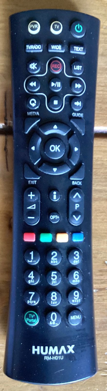 HUMAX RM-H01U AFSTANDSBEDIENING VOOR DE IRHD-5300C DECODERS, Ophalen of Verzenden, Gebruikt, Origineel
