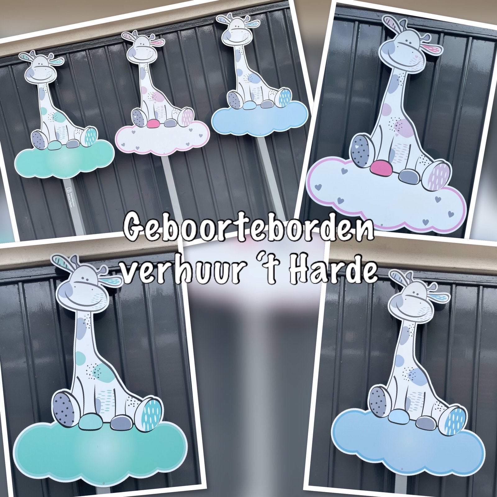Giraffe geboortebord te huur., Ophalen, Zo goed als nieuw