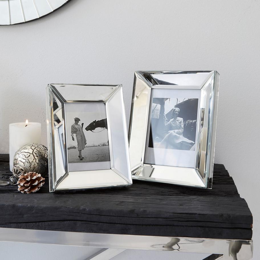 Zara Home fotolijsten spiegel zilverkleurig 13x18 vier stuks, Ophalen of Verzenden, Zo goed als nieuw