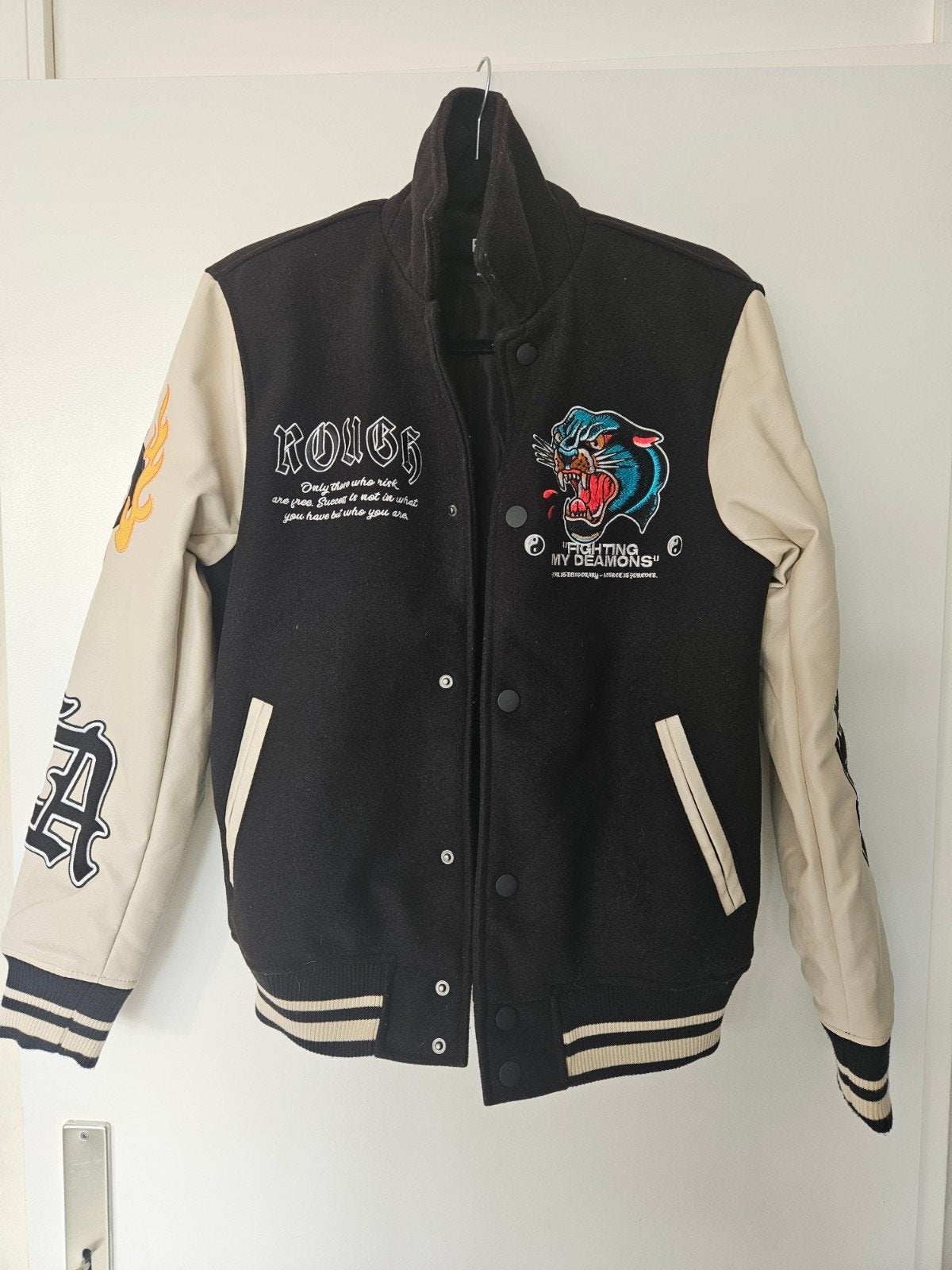 stoere jas, Ophalen of Verzenden, Zo goed als nieuw, Maat 46 (S) of kleiner, Blauw