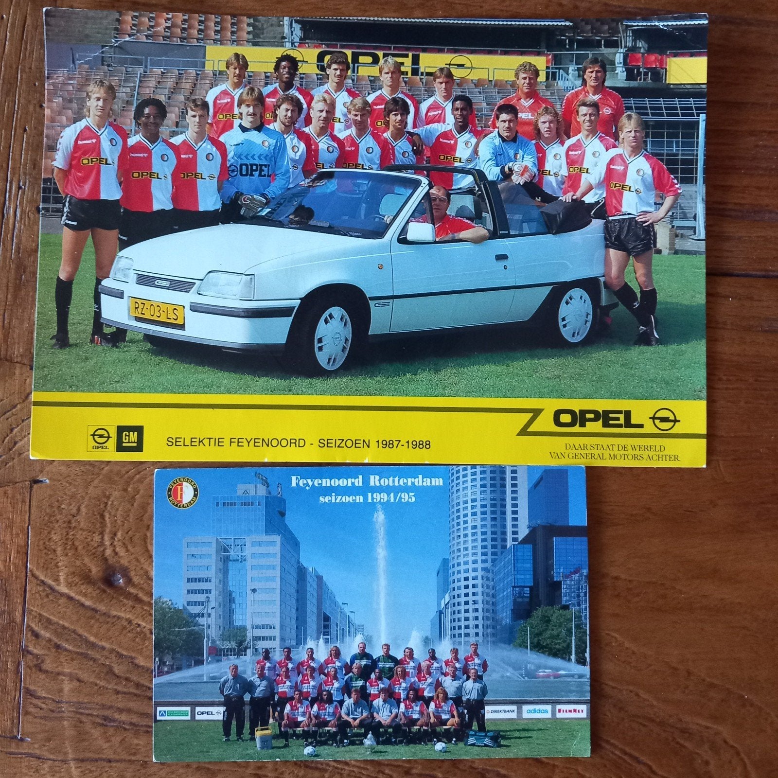 feyenoord elftal foto's jaren 80/90, Ophalen of Verzenden, Zo goed als nieuw, Feyenoord, Spelerskaart