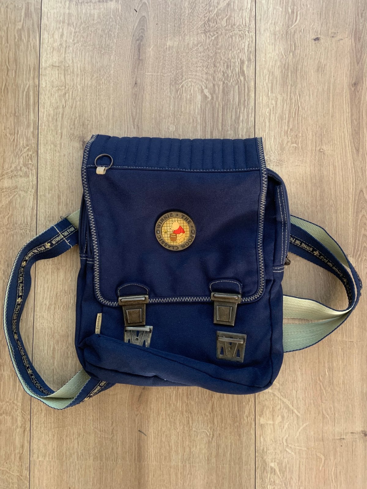 Donkerblauw disney rugzak met vakken  winnie the pooh, 30 tot 40 cm, Ophalen of Verzenden, Zo goed als nieuw, Blauw