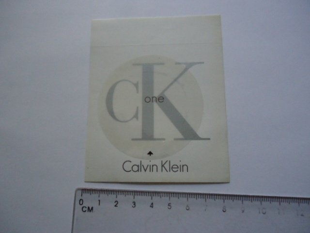 sticker oud CK Calvin Klein parfum aftershave One retro, Verzenden, Zo goed als nieuw, Bedrijf of Vereniging