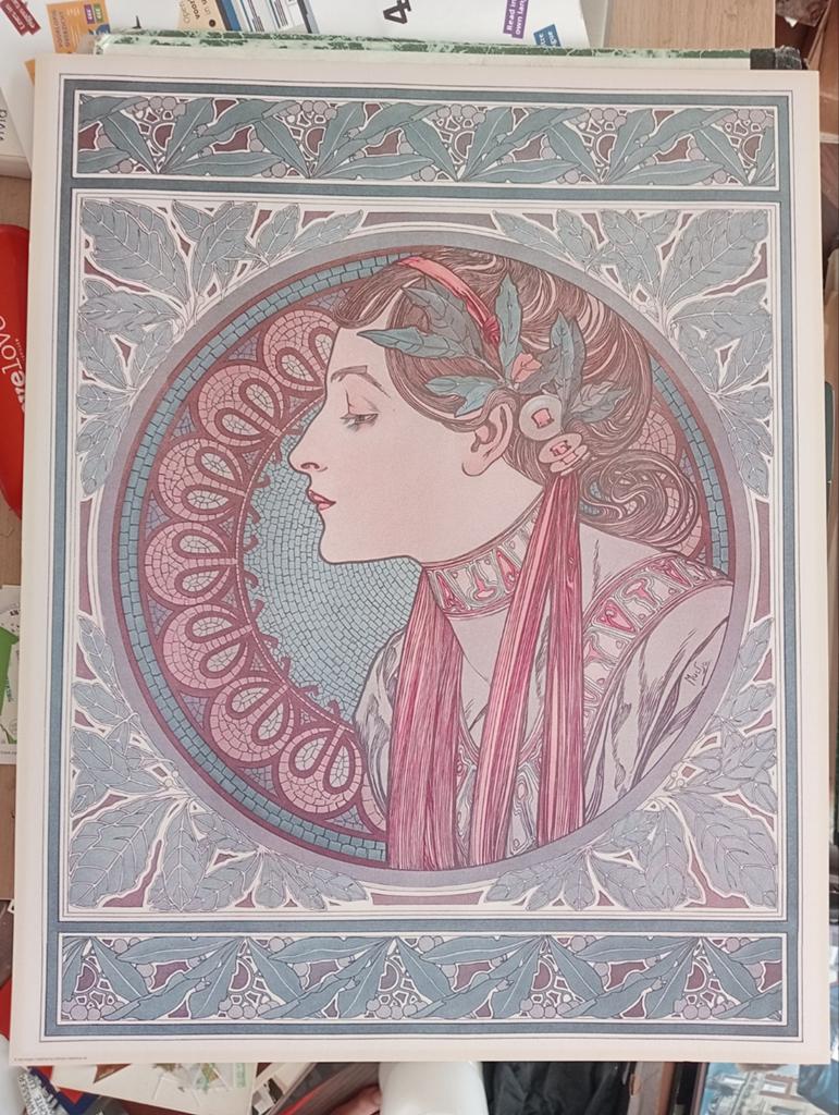 Alfonse Mucha print., Ophalen of Verzenden