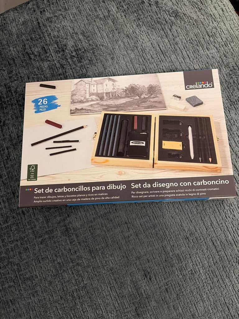 Crelando teken- en schetsset 26-delig, Hobby en Vrije tijd, Tekenen, Ophalen of Verzenden, Nieuw, Overige typen